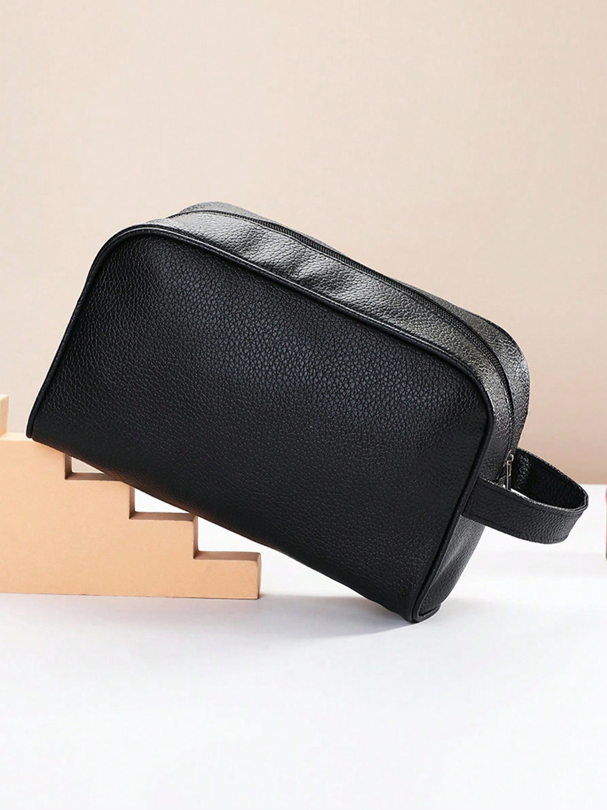 Soft PU Zipper Travel Men Toiletry Bag,Holiday Gift,Retro Wallet,Multifunctional Outdoor Portable Fashion Casual Student Hiking Clutch Bag,Men's Gift