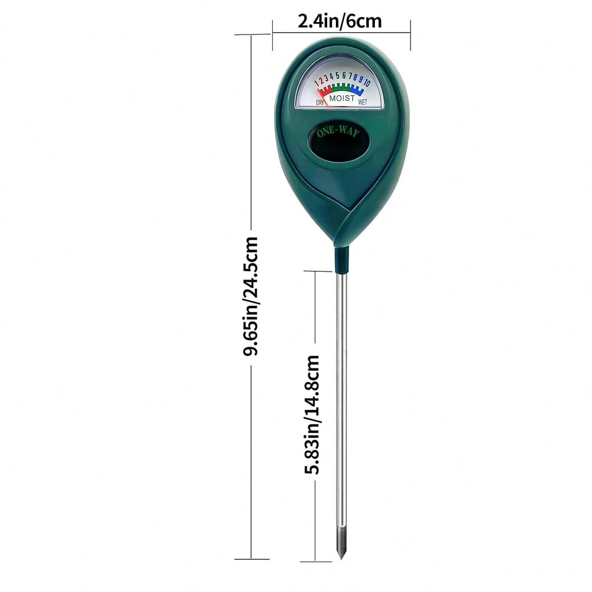 Soil Moisture Meter, Garden Plant Water Meter, Plants Moisture Meter, Lawn Soil Tester, Soil Water Gauge For Potted Plants, Plant Moisture Monitor No Battery Required Free Plant Watering Guide