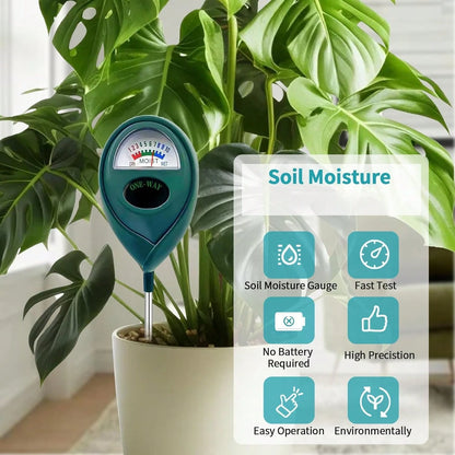 Soil Moisture Meter, Garden Plant Water Meter, Plants Moisture Meter, Lawn Soil Tester, Soil Water Gauge For Potted Plants, Plant Moisture Monitor No Battery Required Free Plant Watering Guide