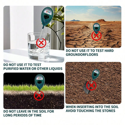 Soil Moisture Meter, Garden Plant Water Meter, Plants Moisture Meter, Lawn Soil Tester, Soil Water Gauge For Potted Plants, Plant Moisture Monitor No Battery Required Free Plant Watering Guide