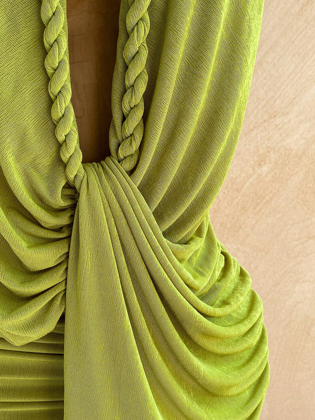 Soleia Women's Solid Color Backless Halter Mini Dress, Suitable For Vacation Beach Party Night Out, Summer Dress, Olive Green Sexy