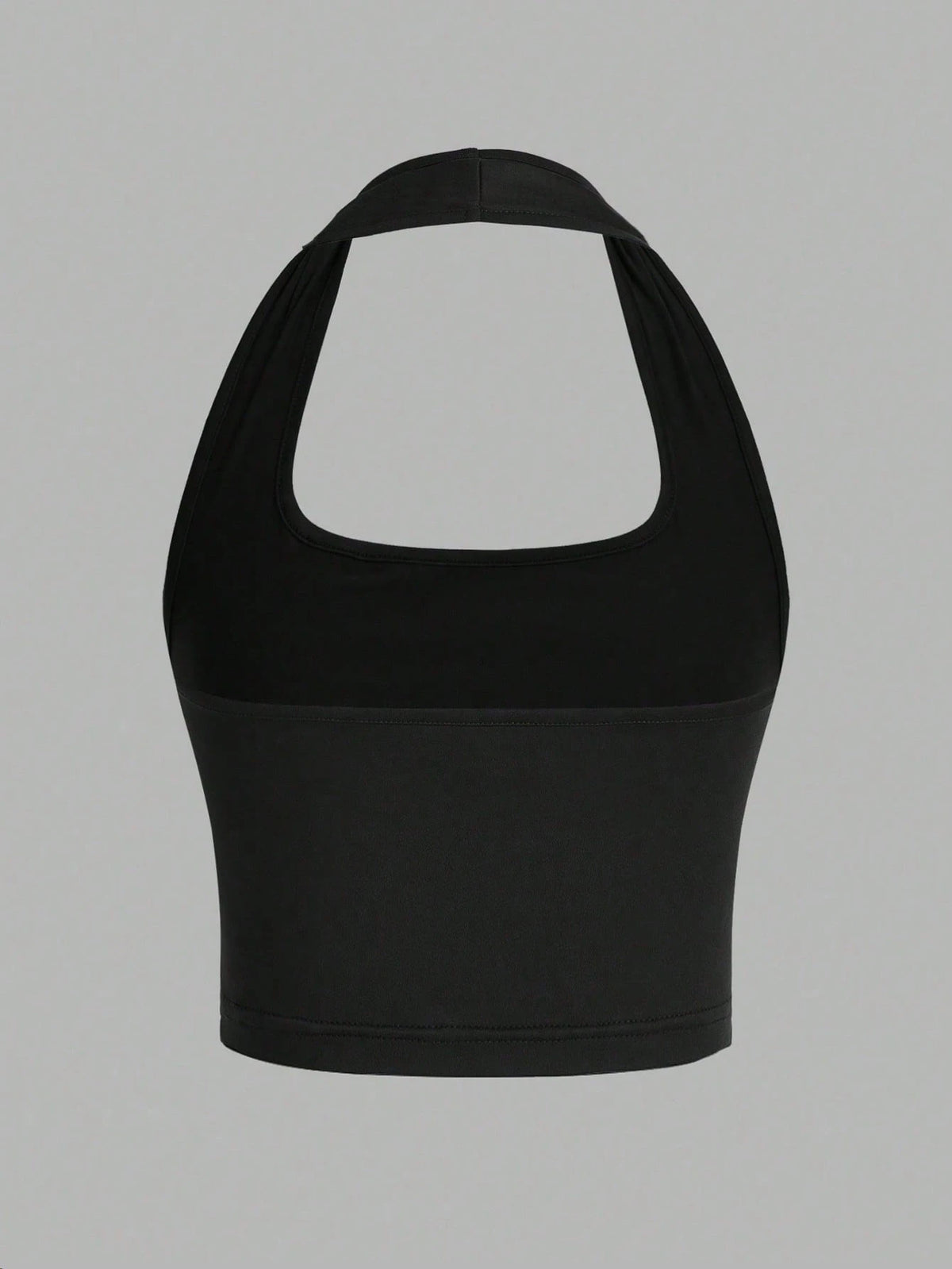 Sounds Like Me Letter Pattern Backless Halter Neck Sexy Tank Top For Women, Suitable For Daily Wear In Spring/Summer Casual Black