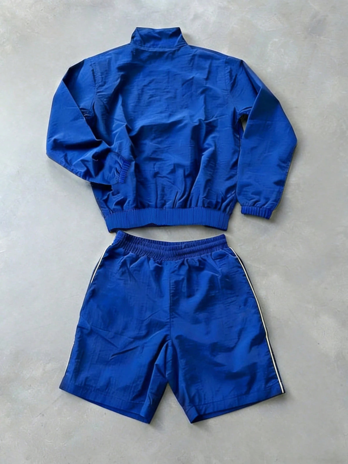 Sport MetroGents Men's Zip-Up Long Sleeve Jacket And Drawstring Waist Shorts Sports Set