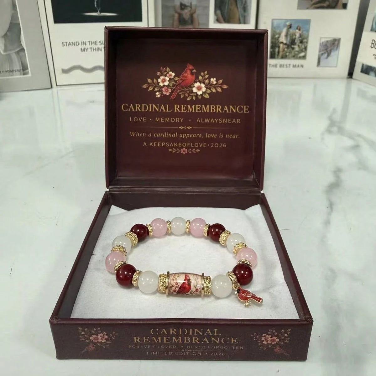 Spring Garden Hummingbird Beaded Bracelet Gift Set, Inspirational Charm Elastic Bracelet, Love And Peace Jewelry Gift