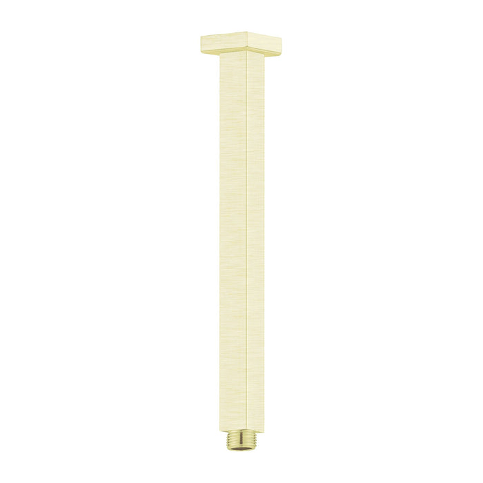 Square Ceiling Arm 300mm Brushed Gold Showers Nero