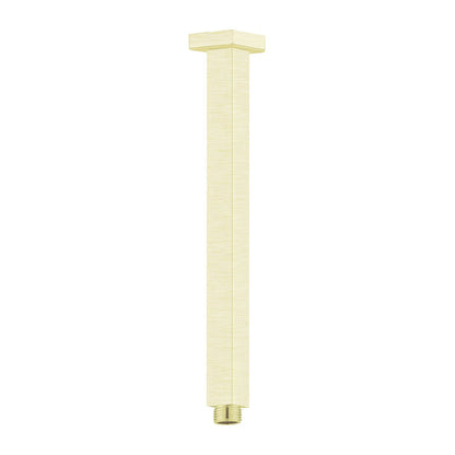 Square Ceiling Arm 300mm Brushed Gold Showers Nero