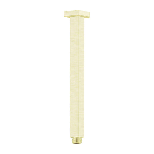 Square Ceiling Arm 300mm Brushed Gold Showers Nero