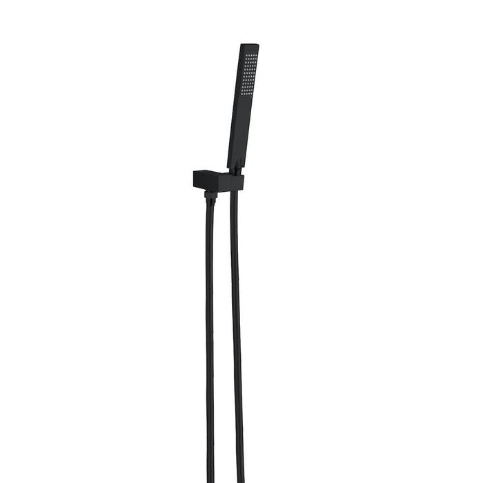 Square Shower on Bracket Matte Black YSW309-MB Showers Nero