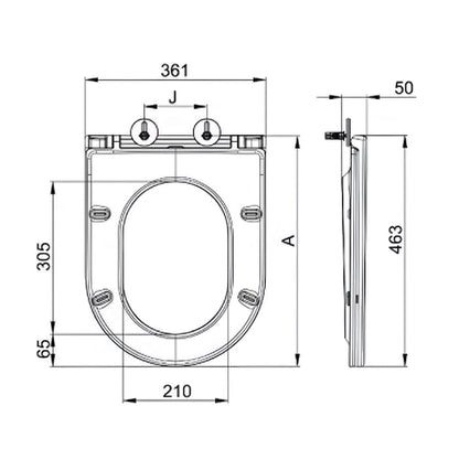 ST05 Soft Close UF Toilet Seat with Quick Release Design Accessories Arova