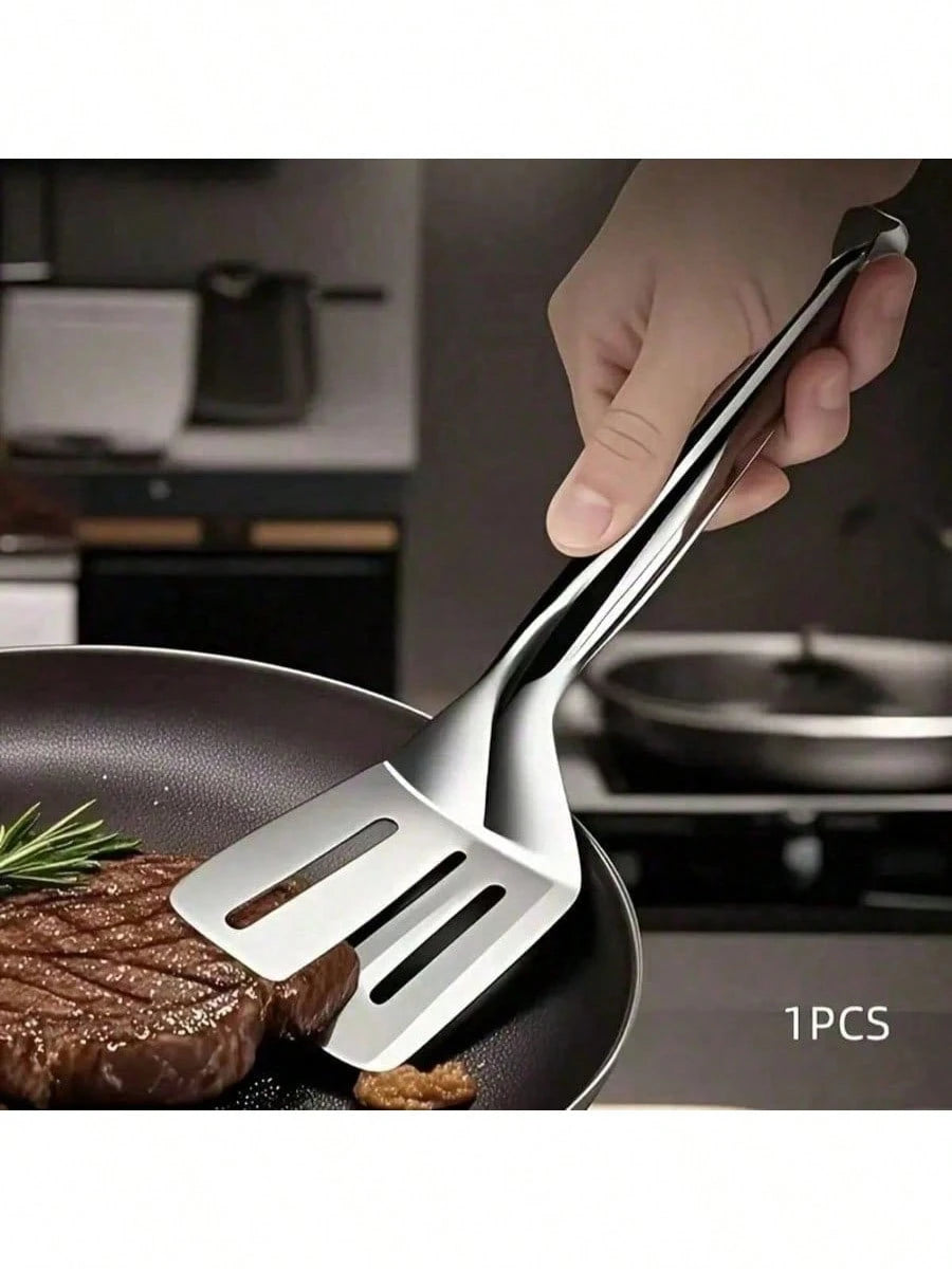 Stainless Steel Double Spatula Tong, Multipurpose Kitchen Food Clip For Steak,Fried Fish,Pancake,Burger,Heat Resistant Grill Turner Clamp,Space Saving Home Cooking Gadget Gift