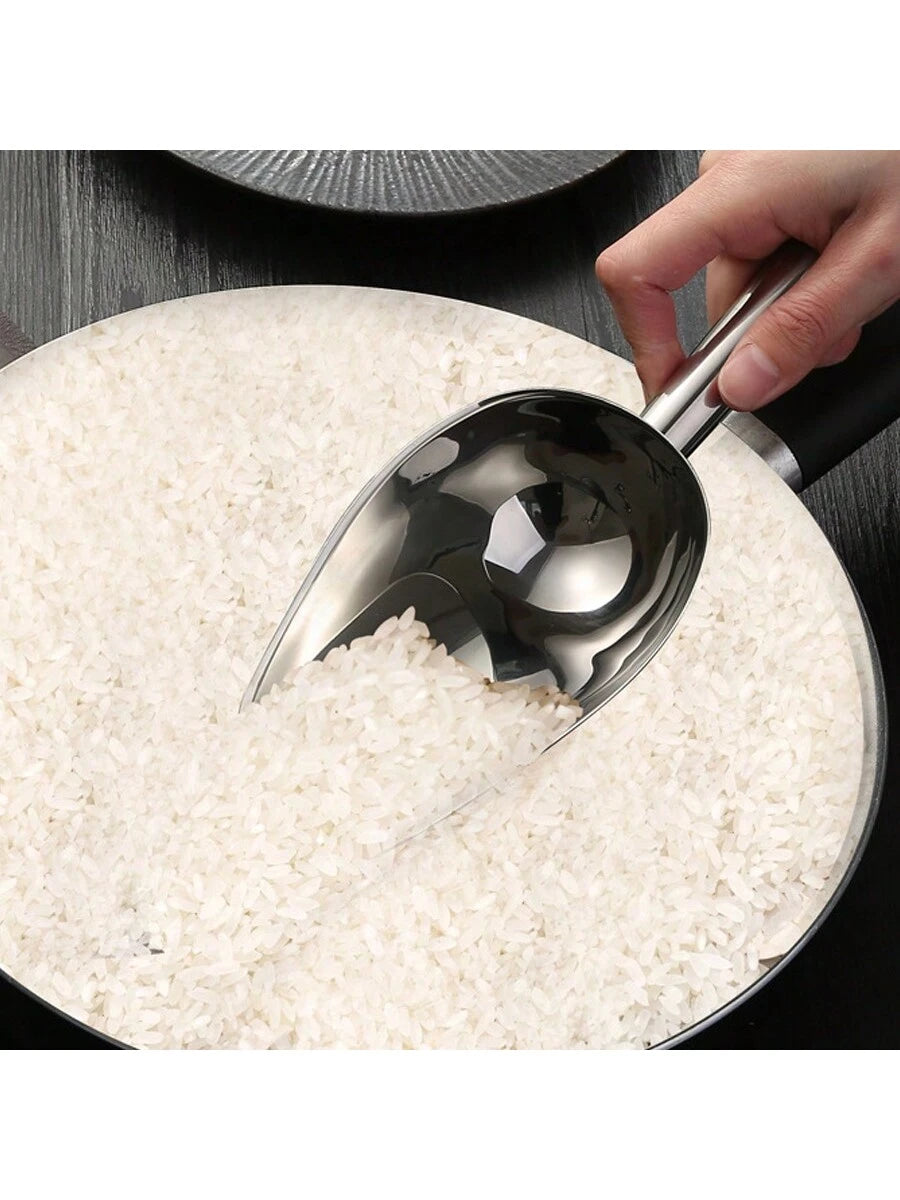 Stainless Steel Ice Shovel, Flat Ice Scoop, Bar Tool, Supermarket Shovel For Sugar/Candy/Tea Leaves, Gift For Father