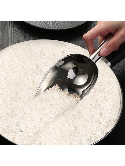 Stainless Steel Ice Shovel, Flat Ice Scoop, Bar Tool, Supermarket Shovel For Sugar/Candy/Tea Leaves, Gift For Father