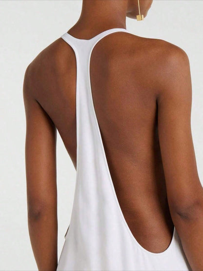 Summer Dresses For Women2026 New Arrival Women's European American White Long Dress- Summer Sexy Cami Dressdresses For Women