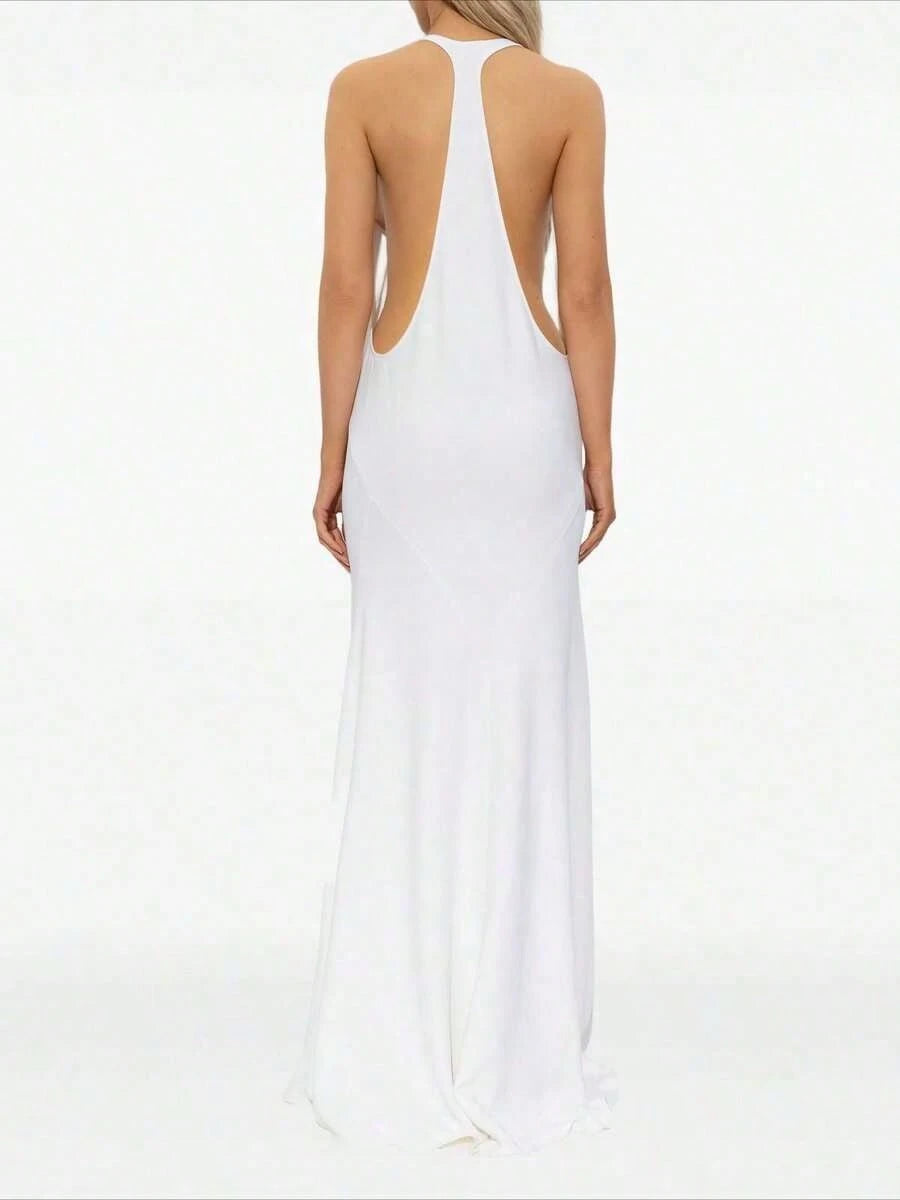 Summer Dresses For Women2026 New Arrival Women's European American White Long Dress- Summer Sexy Cami Dressdresses For Women