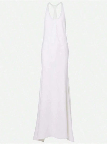 Summer Dresses For Women2026 New Arrival Women's European American White Long Dress- Summer Sexy Cami Dressdresses For Women