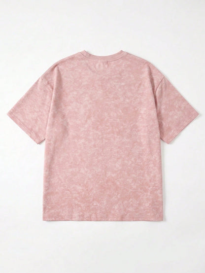 Summer New Casual Loose Fit Tie-Dye Round Neck Short Sleeve T-Shirt, Fashionable Versatile Blouse For Women