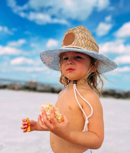 Sunguard - Little Straw Lifeguard Hat - Blue Monstera