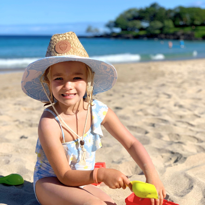 Sunguard - Little Straw Lifeguard Hat - Blue Monstera
