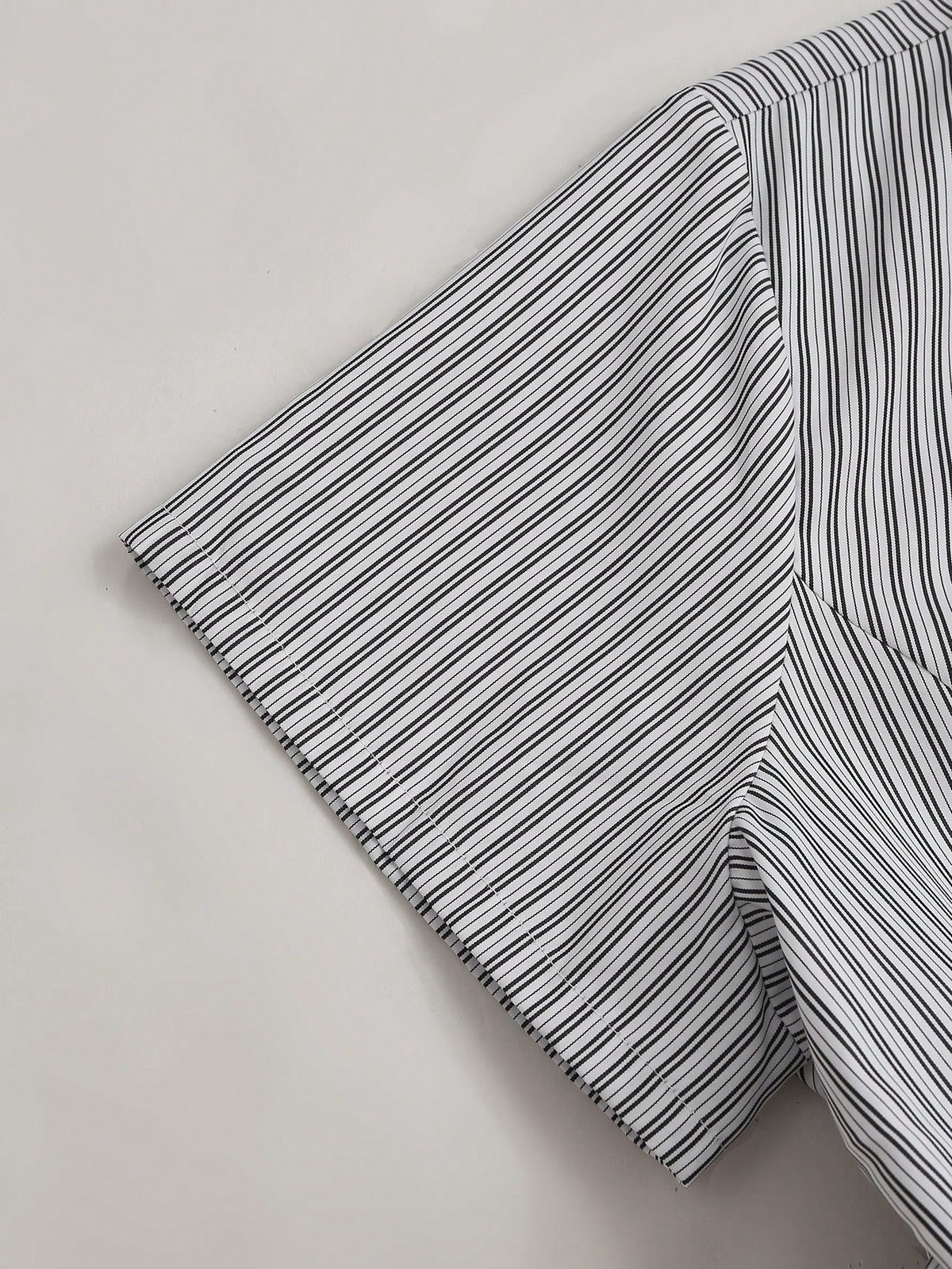 Sunspun Plus Size Women Striped Waist Casual Shirt
