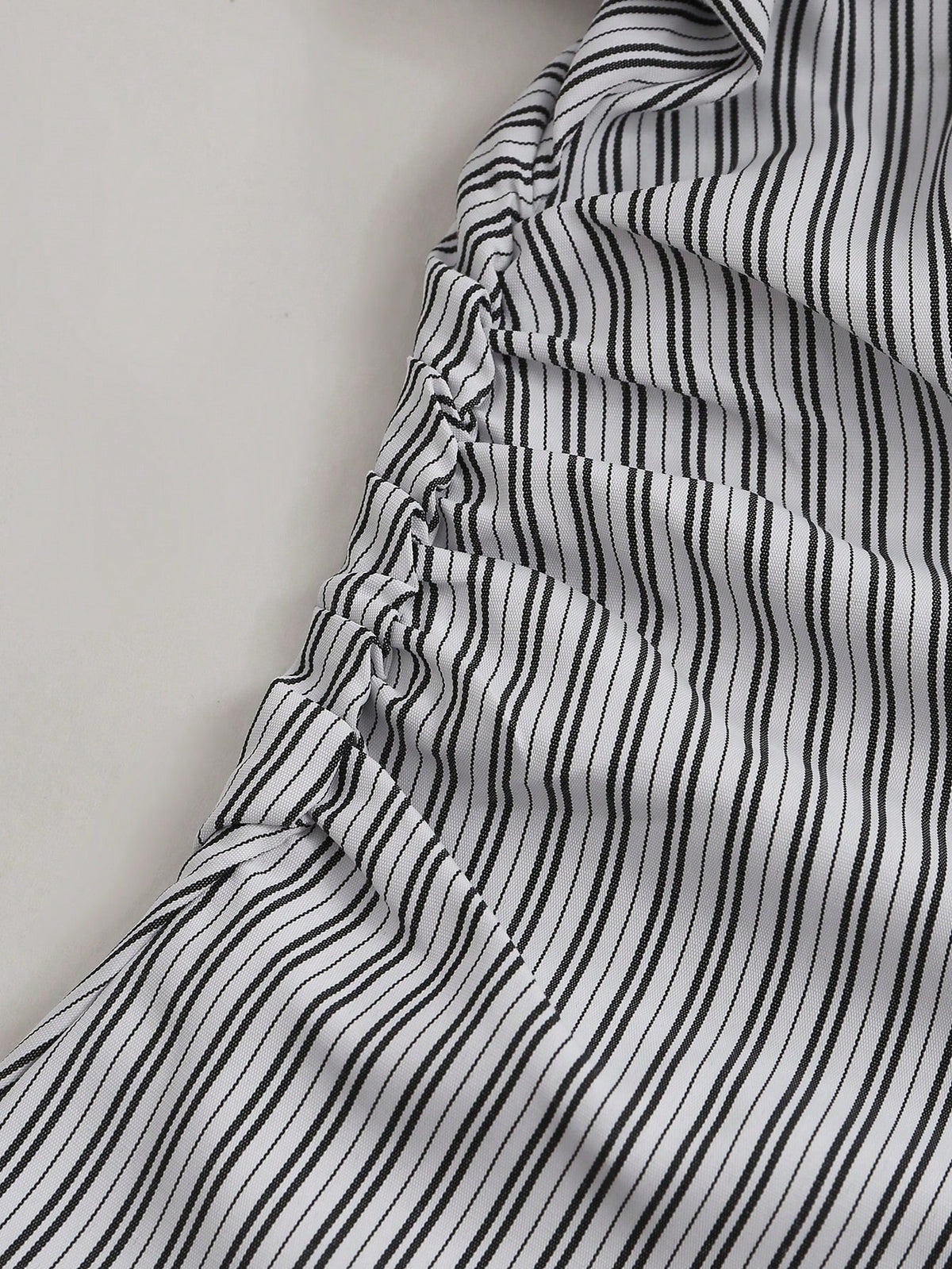 Sunspun Plus Size Women Striped Waist Casual Shirt