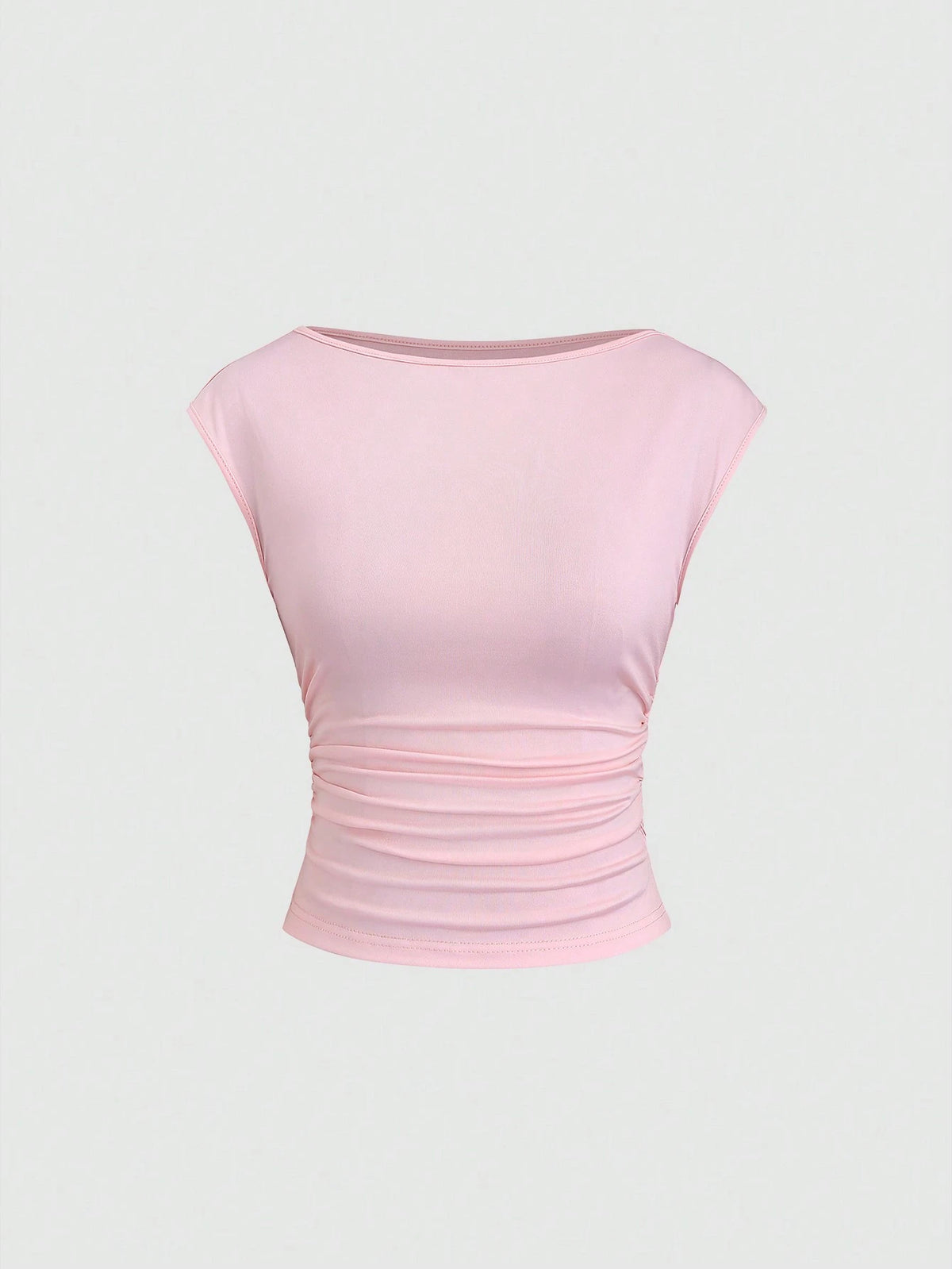 Sweetra 3-Piece Set Women Sexy Hollow-Out Backless Breathable & Sweat-Absorbent Fitted Short Sleeve T-Shirt