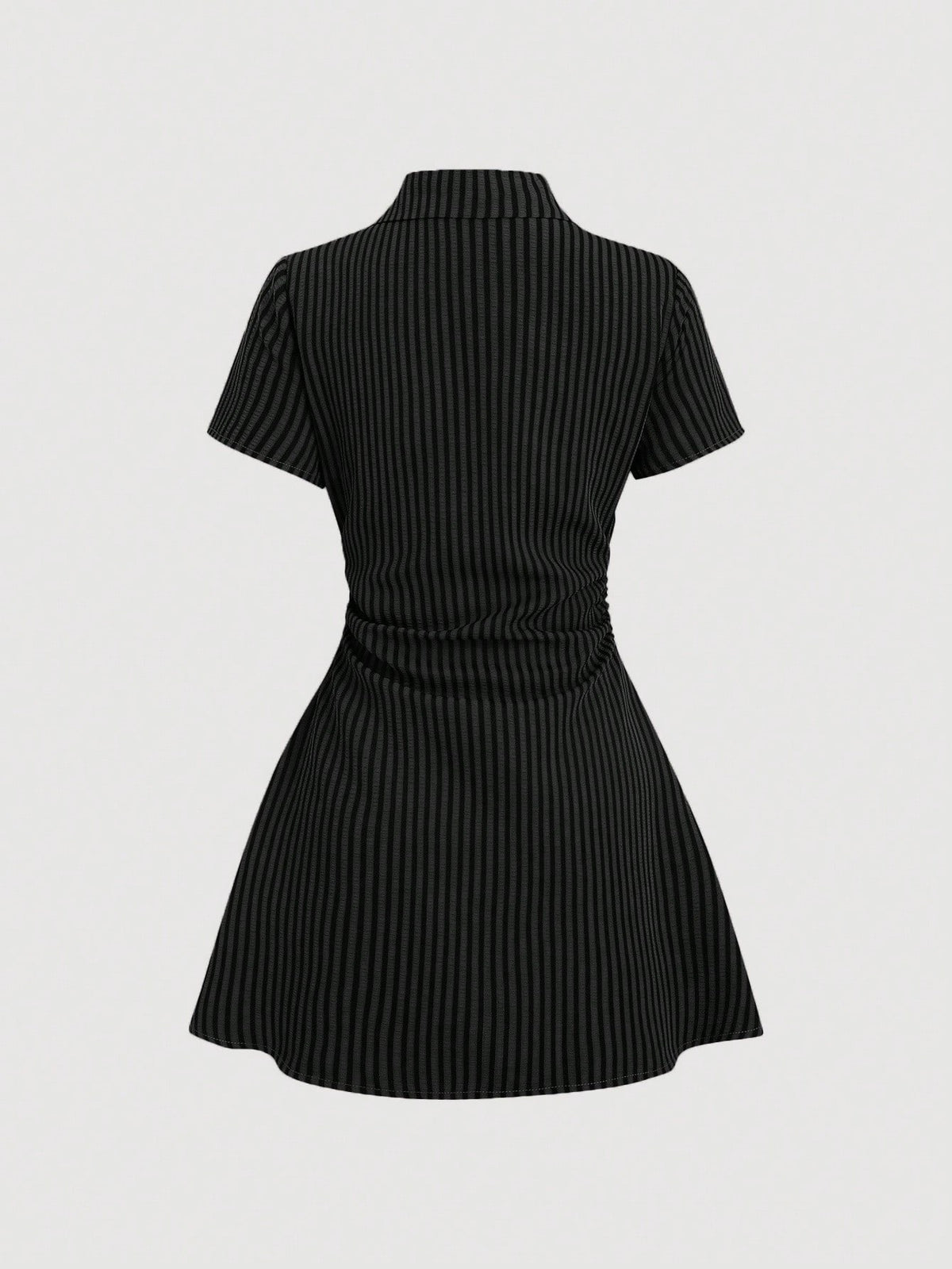 Sweetra Sweet & Fresh Pink Short Sleeve Shirt Dress, Slimming Waist Design, Elegant Lady Shirtdress, Summer New Arrival