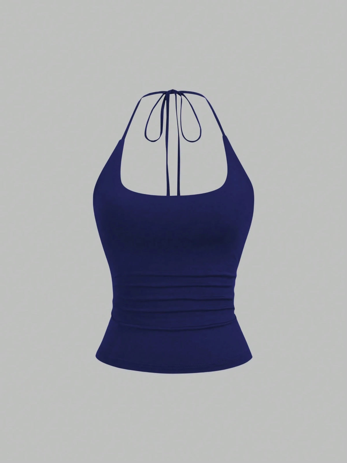 Sweetra Women's European And American Fashion Casual New Summer Slimming Halter Neck Elegant Backless Commuter Casual Fitness Versatile 3-Piece Set Top
