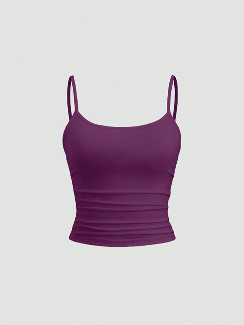 Sweetra Women's Fitted Camisole Top, Slim Fit, Layering Sleeveless Top Y2K