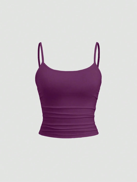 Sweetra Women's Fitted Camisole Top, Slim Fit, Layering Sleeveless Top Y2K