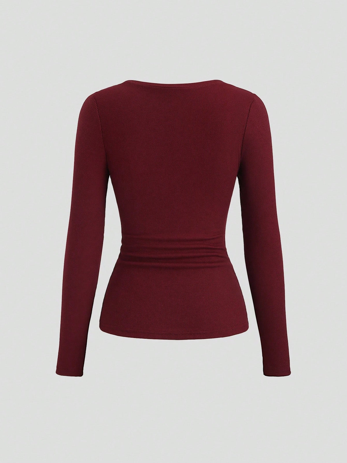 Sweetra Women's Lace Trim Mock Neck Long Sleeve Solid Color T-Shirt, Autumn