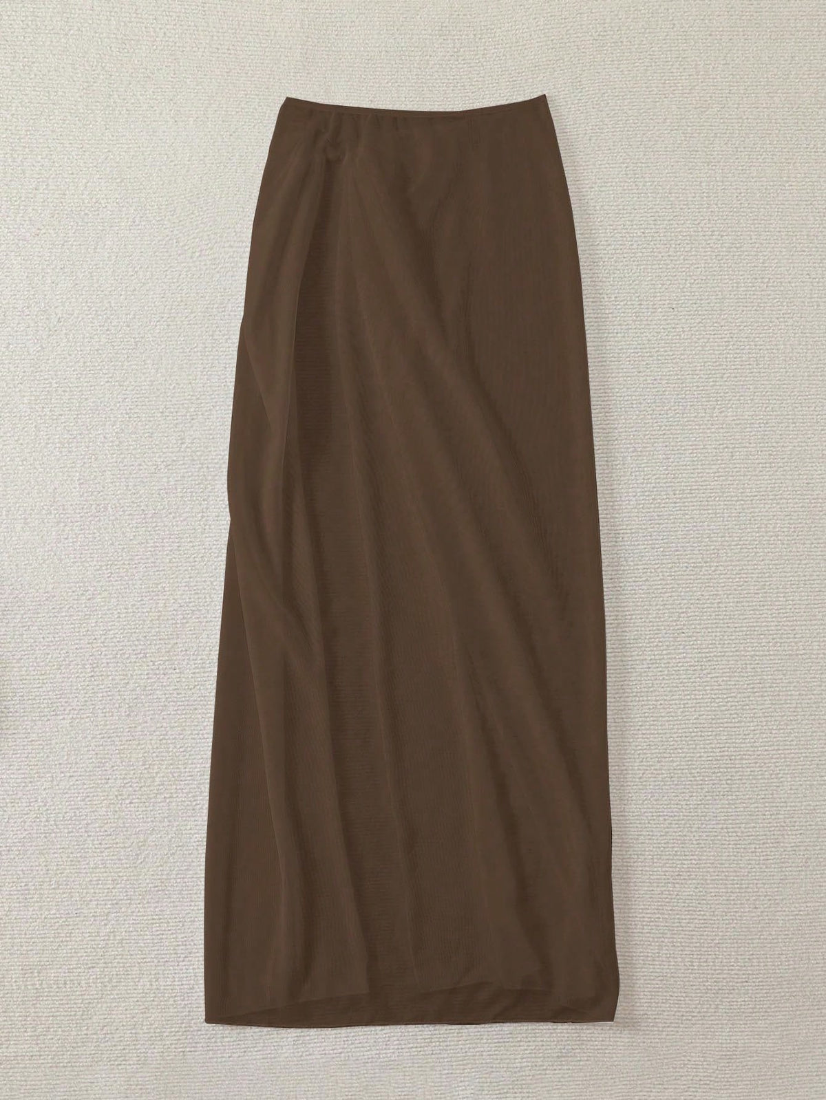 Swim Chiccia Women's Solid Color Side Slit Hem Cover Up & Skirt Set, Suitable For Vacation For Summer