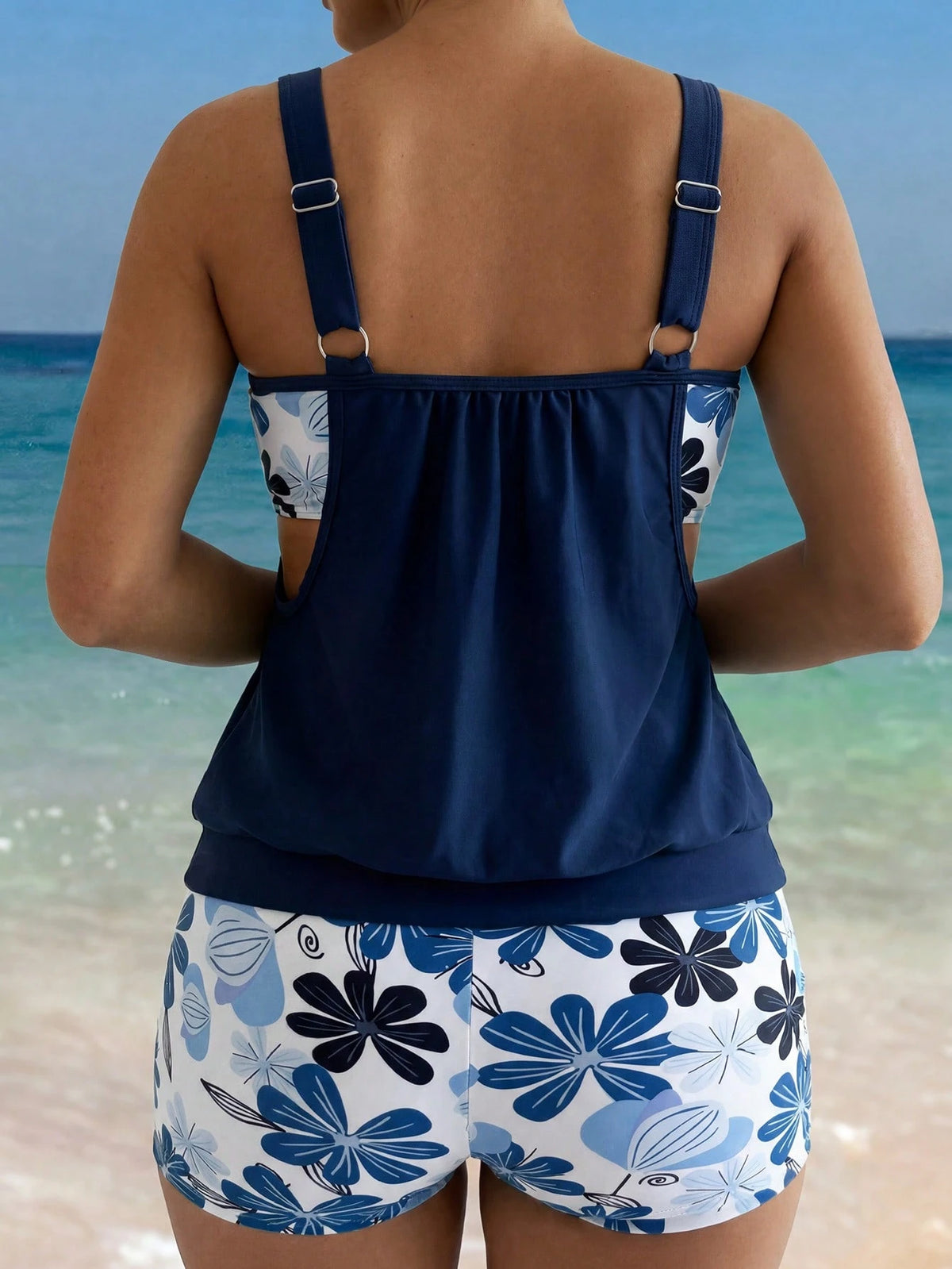 Swim Lushoire Beach Vacation Halter Top And Shorts Tankini Set, Hot Selling For Spring/Summer