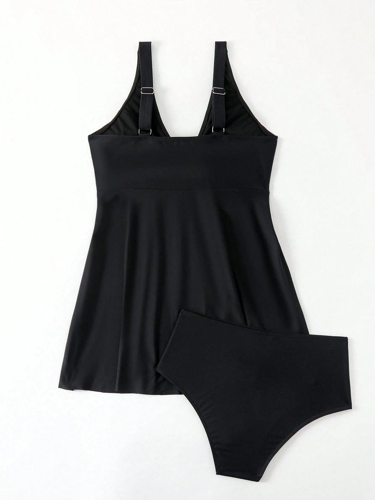 Swim Lushoire Ladies" Solid Color Twist Knot Minimalist Bikini Top And Triangle Bottoms, Perfect For Vacation,Summer Beach