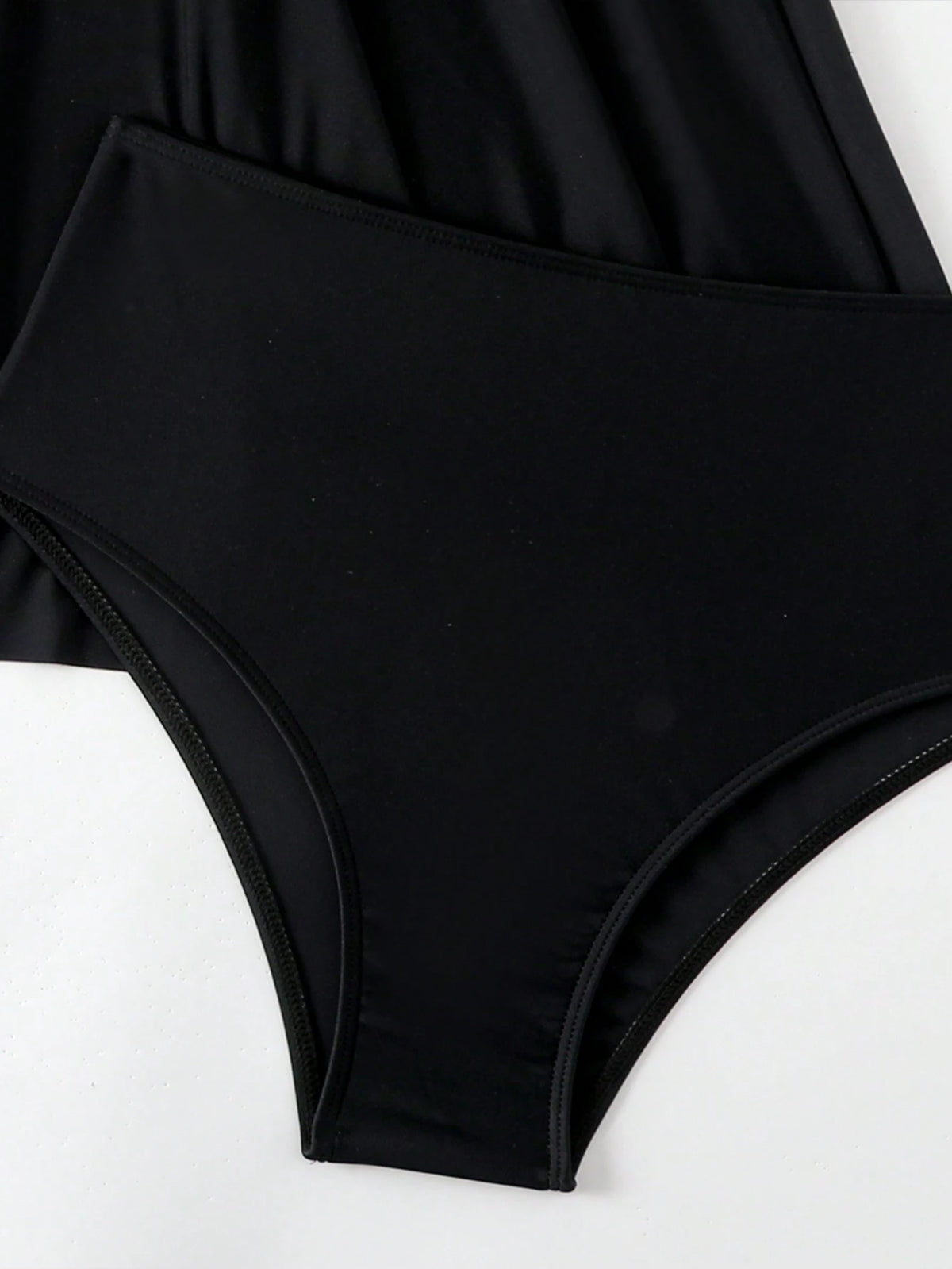Swim Lushoire Ladies" Solid Color Twist Knot Minimalist Bikini Top And Triangle Bottoms, Perfect For Vacation,Summer Beach
