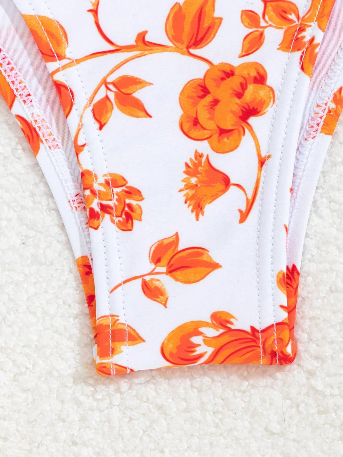 Swim Mod Women's Summer Beach Ditsy Floral Halter Bikini Set Vacation Bikini Set With Cover Up Skirt Bathing Suit, Random Print, 3pcs