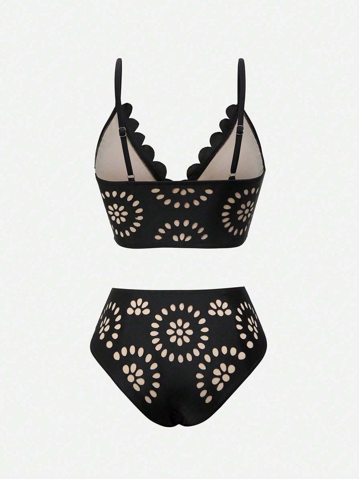 Swim Oasis 2026 Spring/Summer New Plus Size Swimsuit Set Hollow Cut-Out Floral Premium Minimalist Women's Swimsuit Set