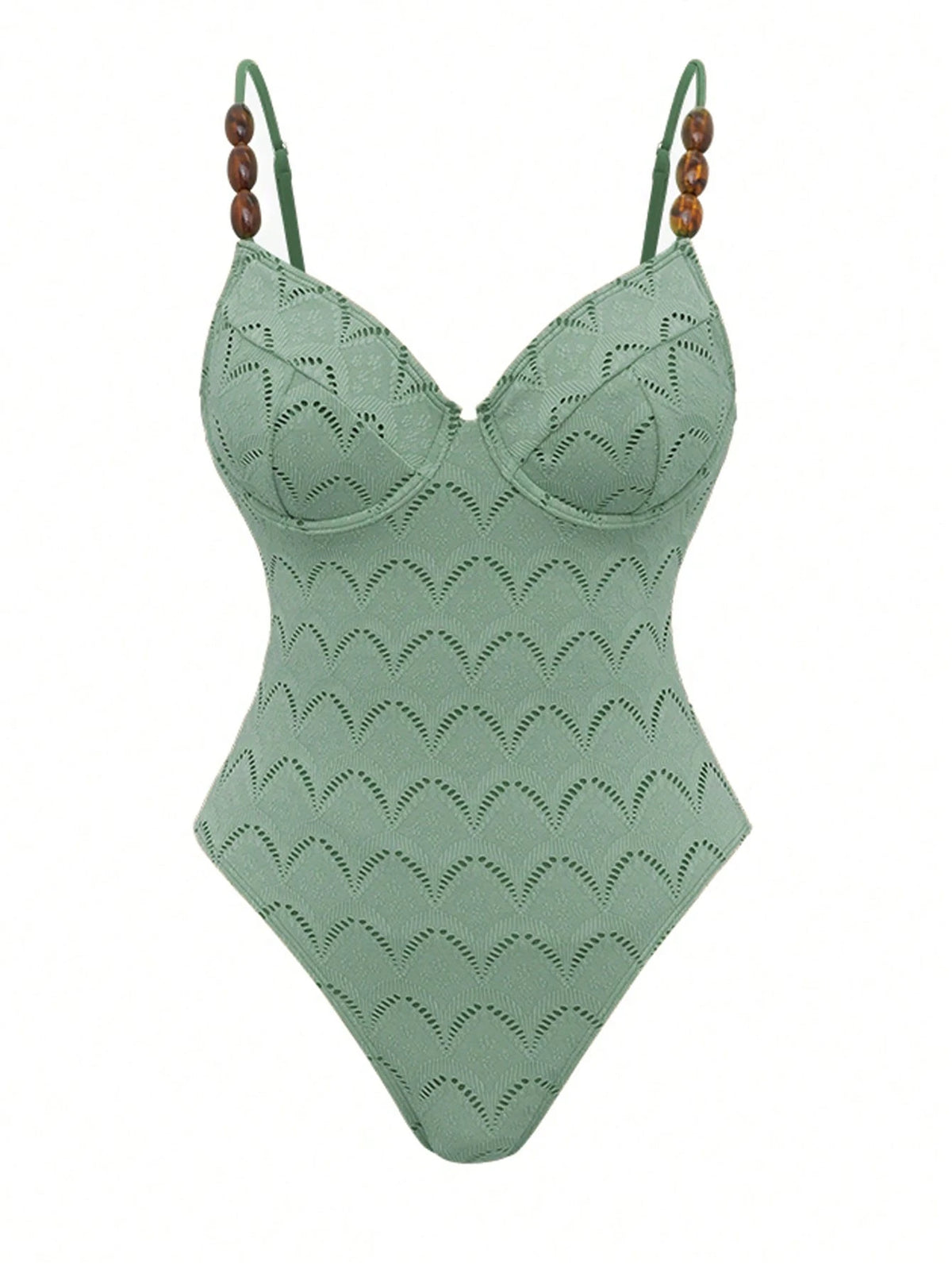 Swim Oasis 2pcs/Set Summer Vacation Sexy Backless Spaghetti Strap Women One-Piece Swimsuit & Sarong Maxi Skirt