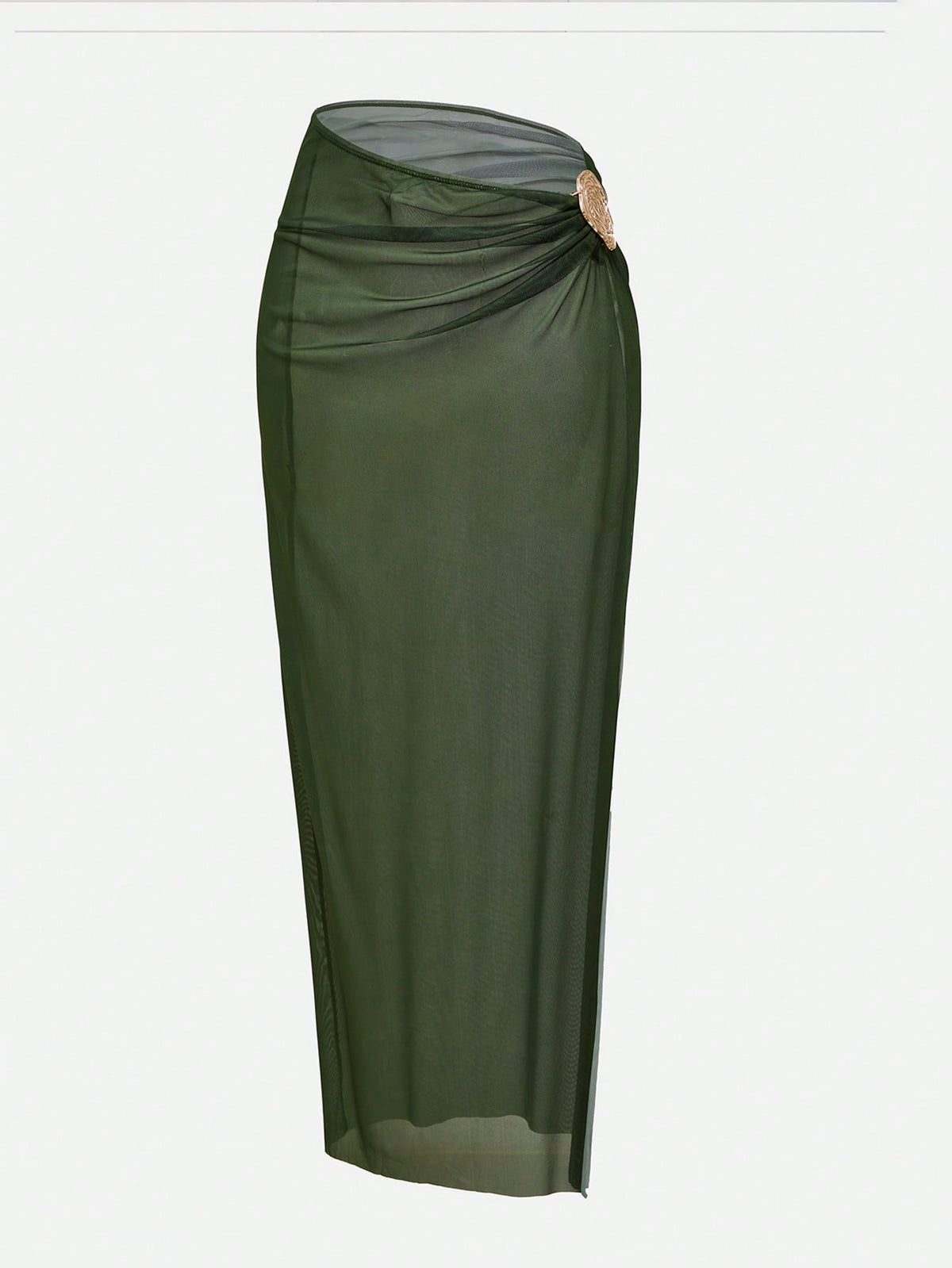 Swim Oasis Women's Sage Green 3 Pieces Swimwear Set,Elegant Summer Casual Beach Bikini With Long Skirt,Boho Holiday Vacation Outfits,Vintage Cruise Resort Wear