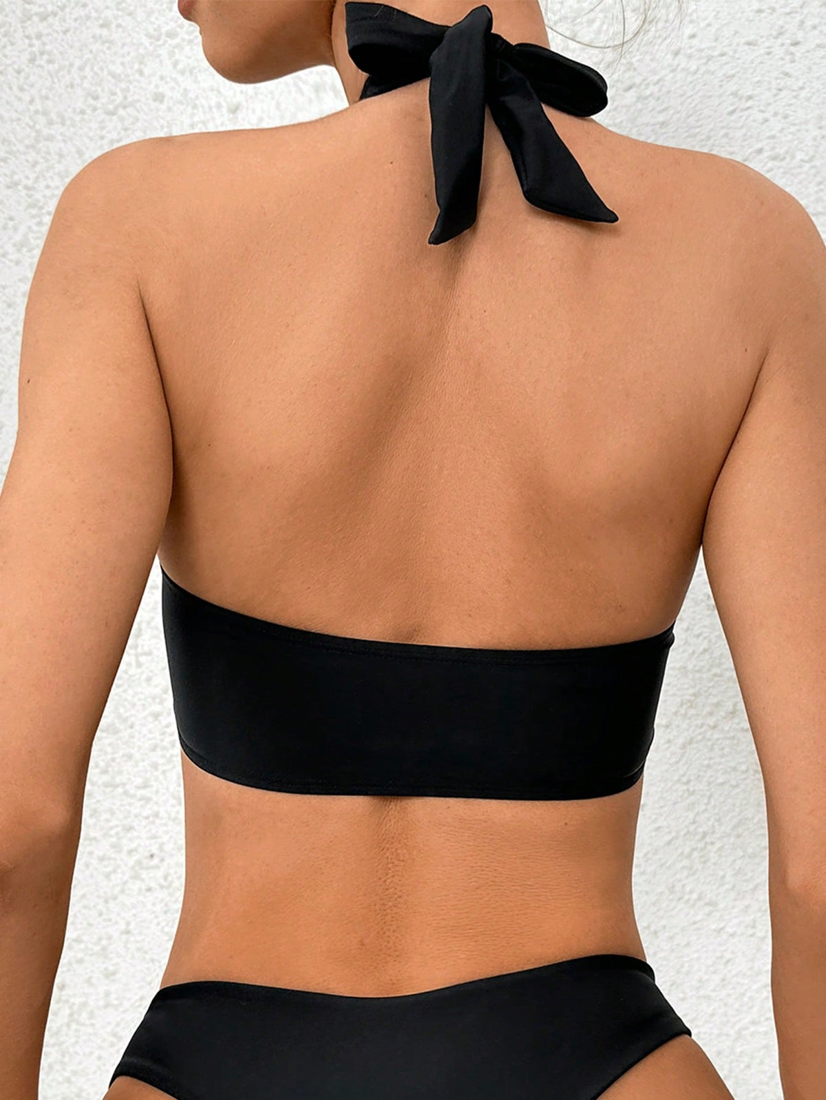 Swim Summer Beach Knot Front Halter Bikini Top
