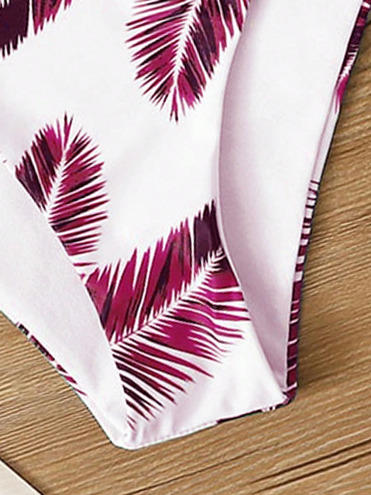 Swim Summer Beach Palm Random Print Adjustable Strap Bikini