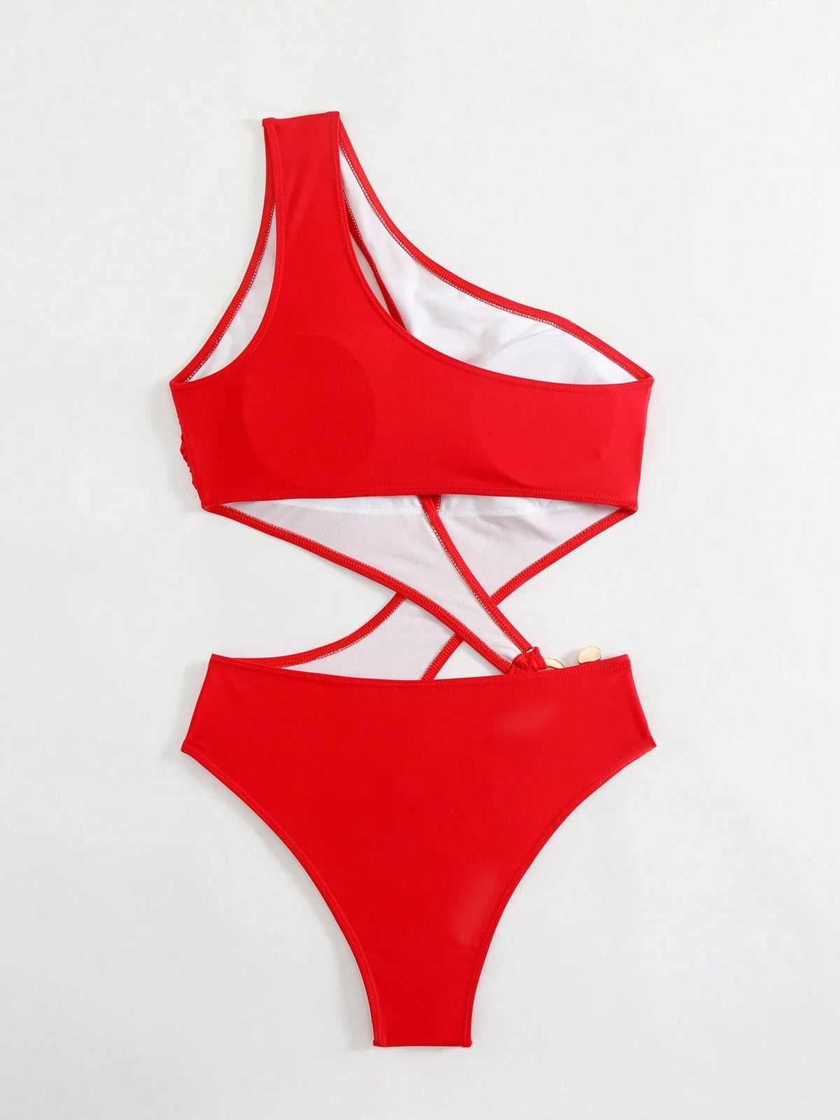 Swim SXY New Summer Solid Color Sexy Hollow Front Criss-Cross Special Craft Vacation Casual Beach Women One-Piece Swimsuit