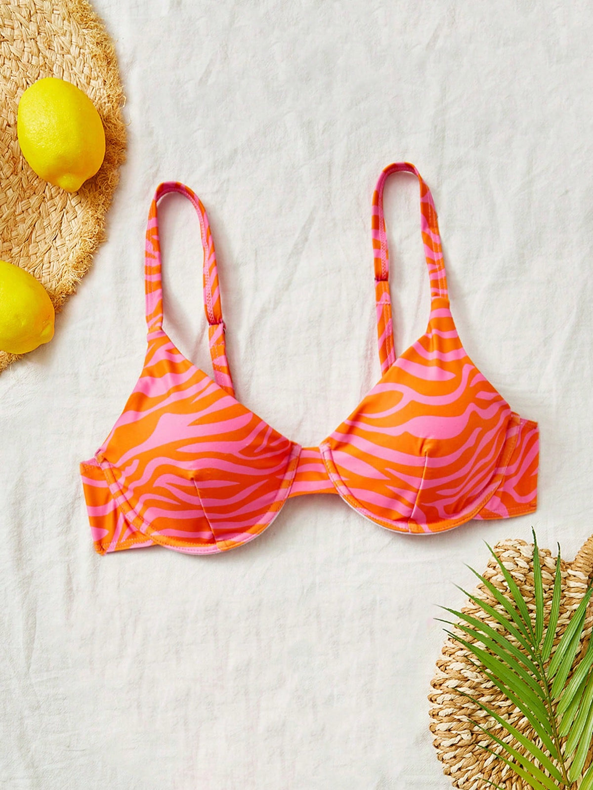 Swim Vcay Leopard Print Bikini Set, Vacation Beach Bikini Set For Summer