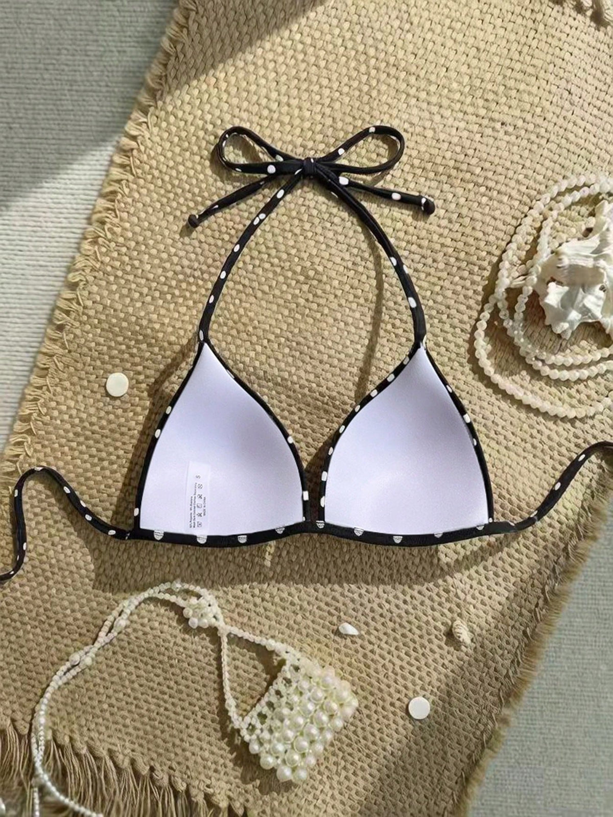 Swim Vcay Women's Polka Dot Bikini Top For Beach Vacation