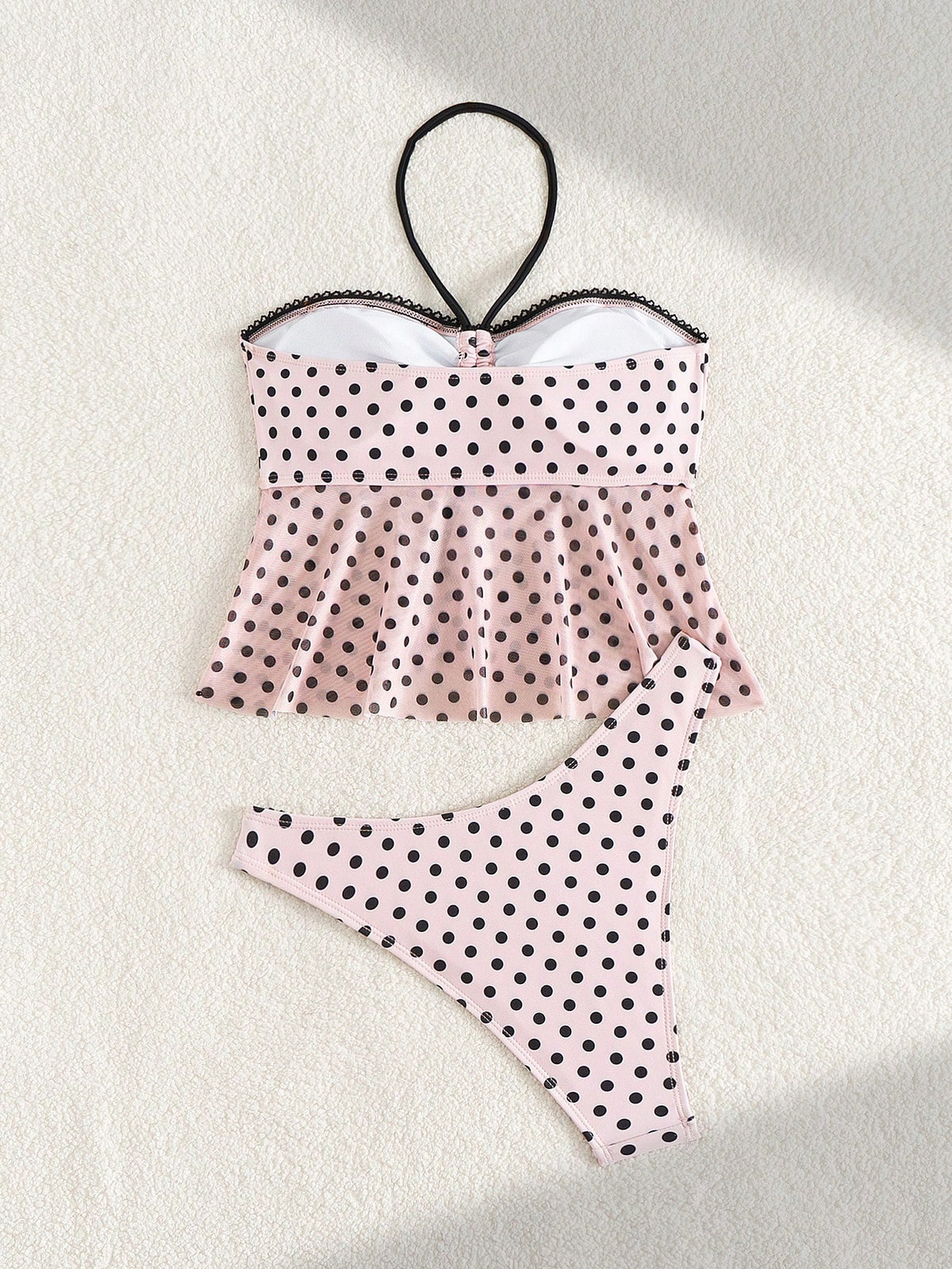 Swim Vcay Women's Polka Dot Sexy Bikini 2 Pieces Set, Sweet For Beach, Holiday, Party For Summer Beach Vacation