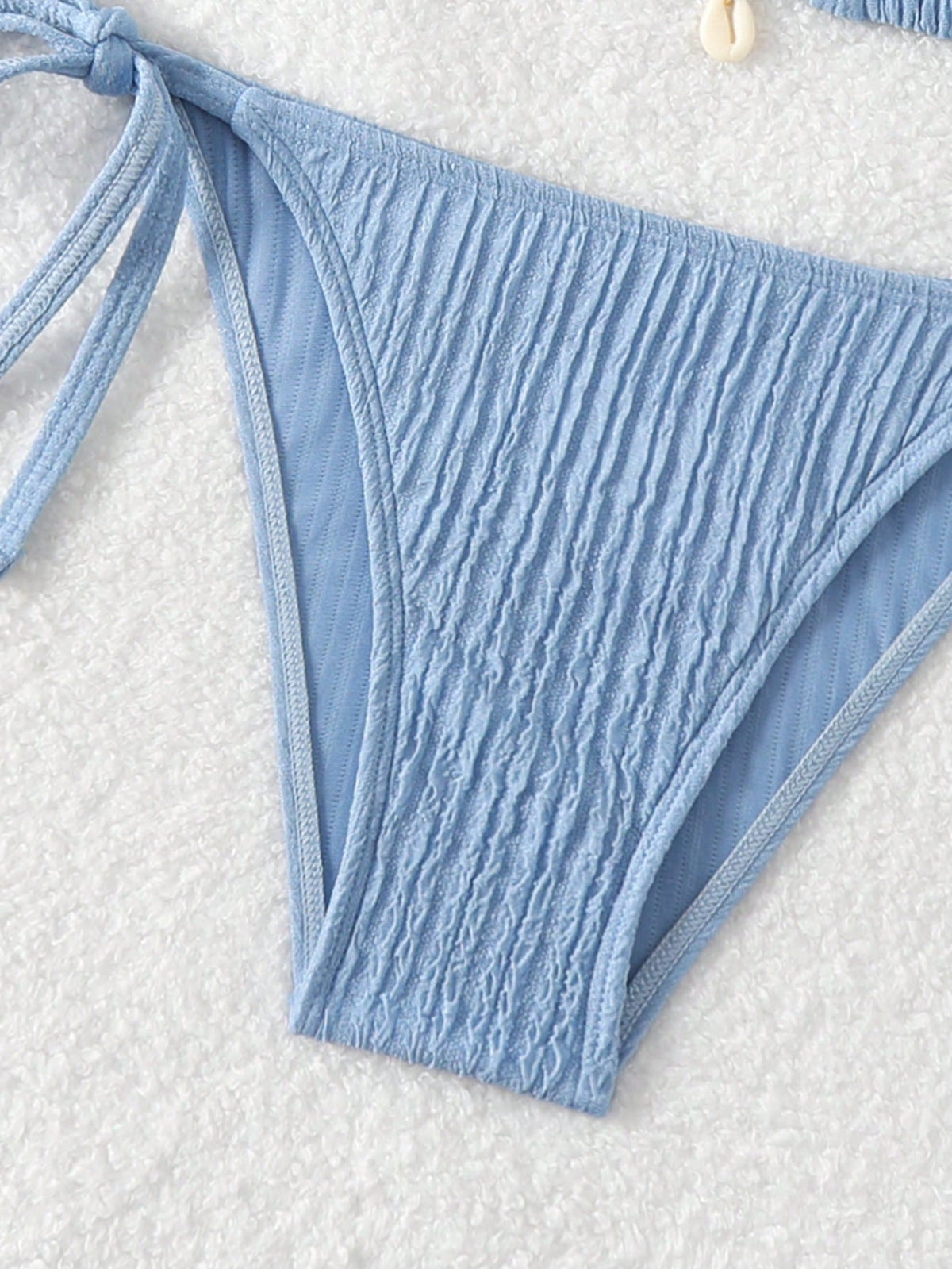Swim Vcay Women's Solid Color Halter Strap Sexy Bikini Set, Summer Beachwear