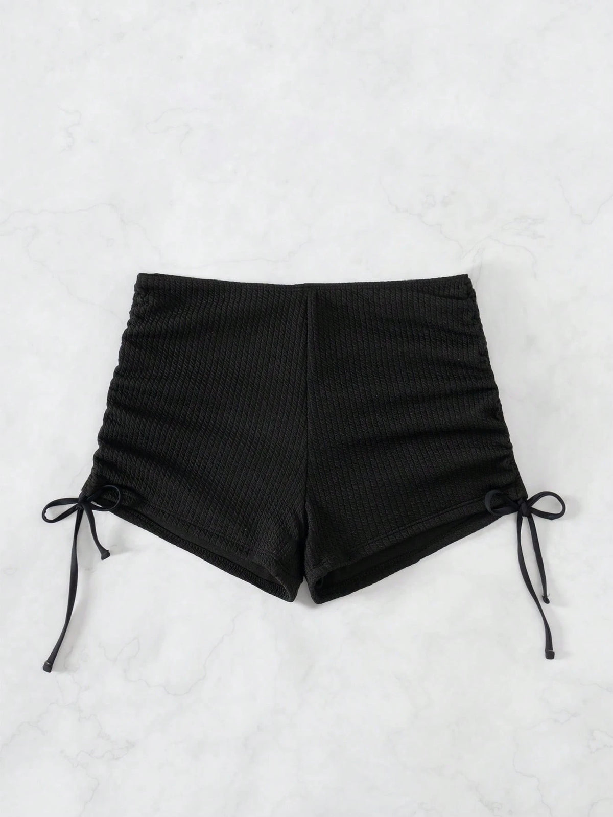 Swim Vcay Women's Summer Beach Side Ruched Swim Shorts
