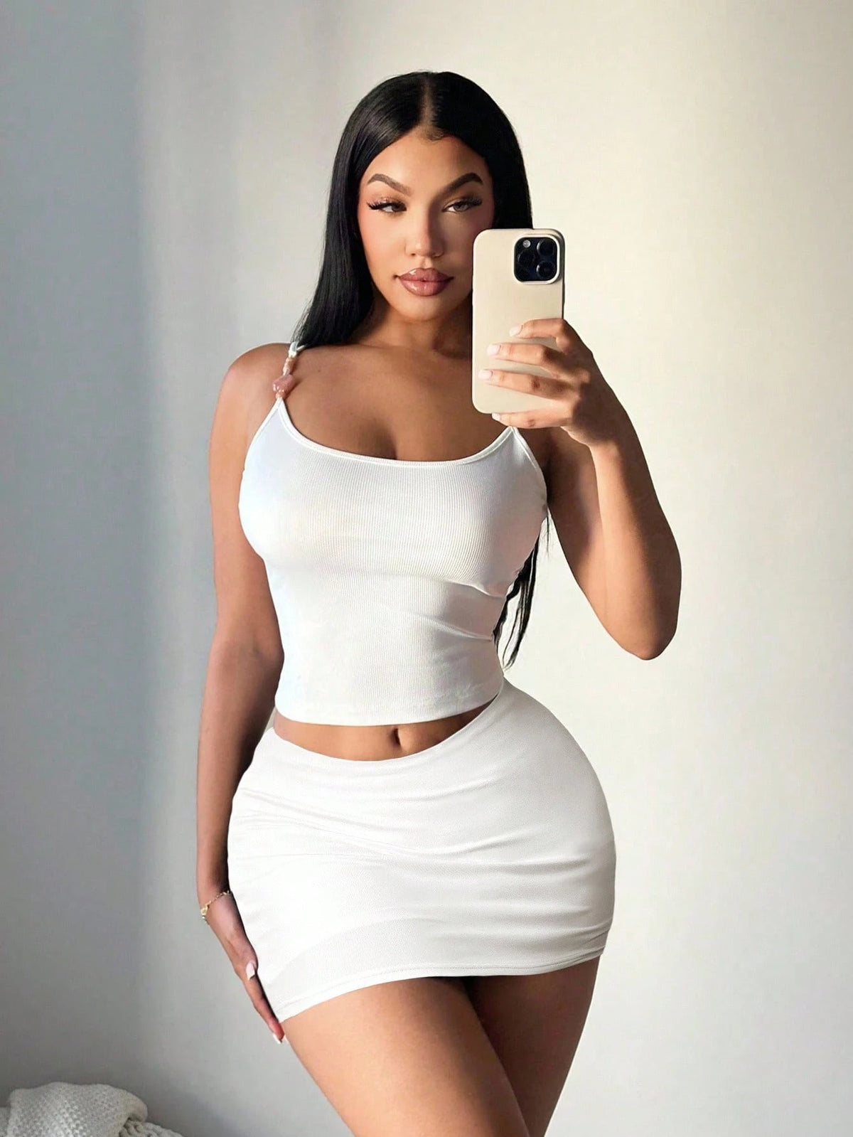 SXY Women's Black Sexy Casual Mini Bodycon Skirt (With Leggings)