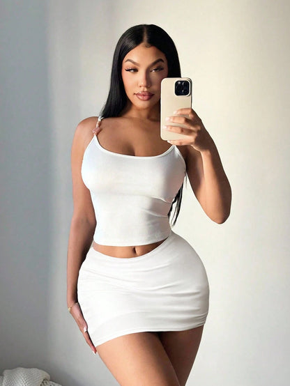 SXY Women's Black Sexy Casual Mini Bodycon Skirt (With Leggings)