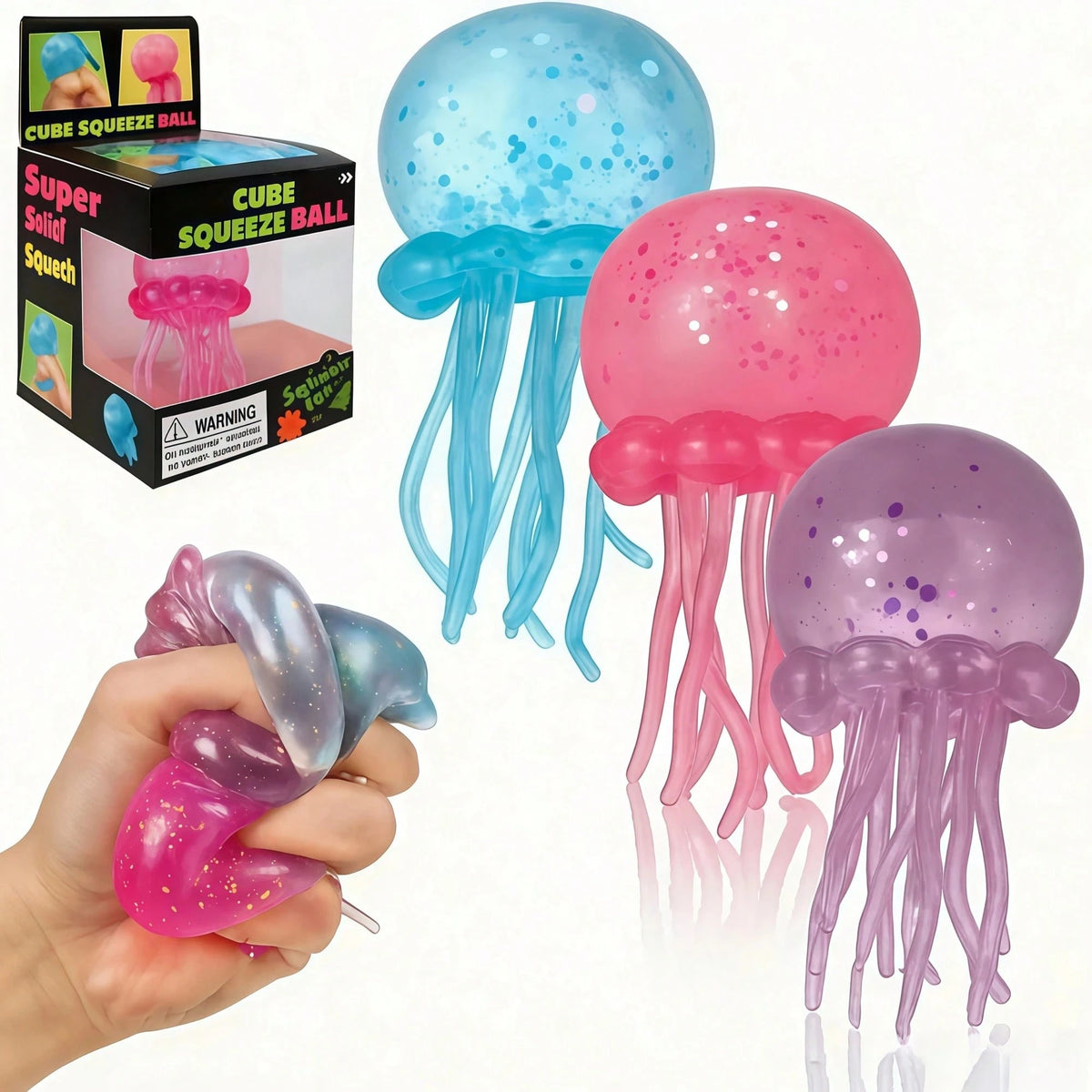Tachimi 1pc Colorful Jellyfish Slow Rebound Stress Toy, Soft Slow Rebound, Suitable For Children, Teenagers And Adults, Can Be Played On Desk, Helps Relieve Anxiety, S Quishy Squeeze Toy/S Quishes/S Q