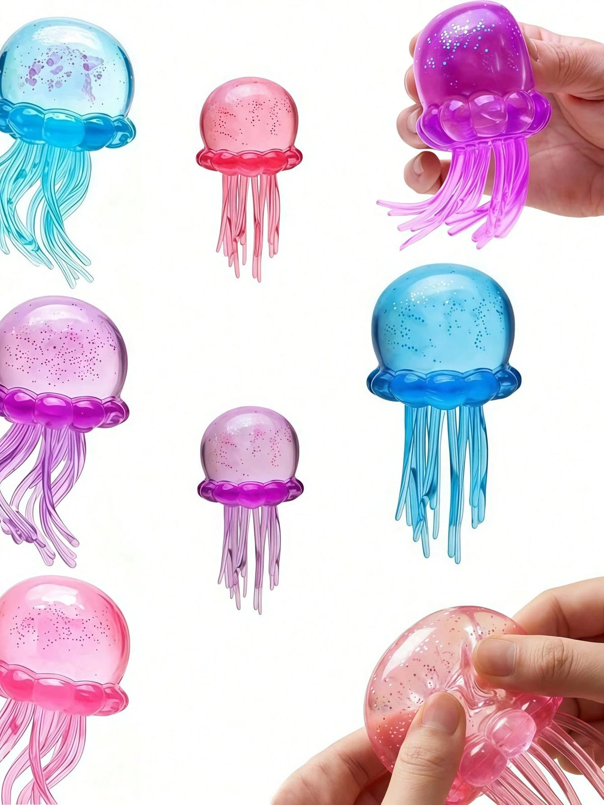 Tachimi 1pc Colorful Jellyfish Slow Rebound Stress Toy, Soft Slow Rebound, Suitable For Children, Teenagers And Adults, Can Be Played On Desk, Helps Relieve Anxiety, S Quishy Squeeze Toy/S Quishes/S Q